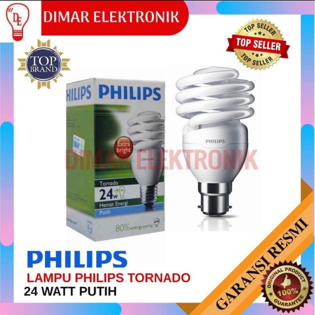 Jual LAMPU PHILIPS TORNADO 24 WATT | Shopee Indonesia