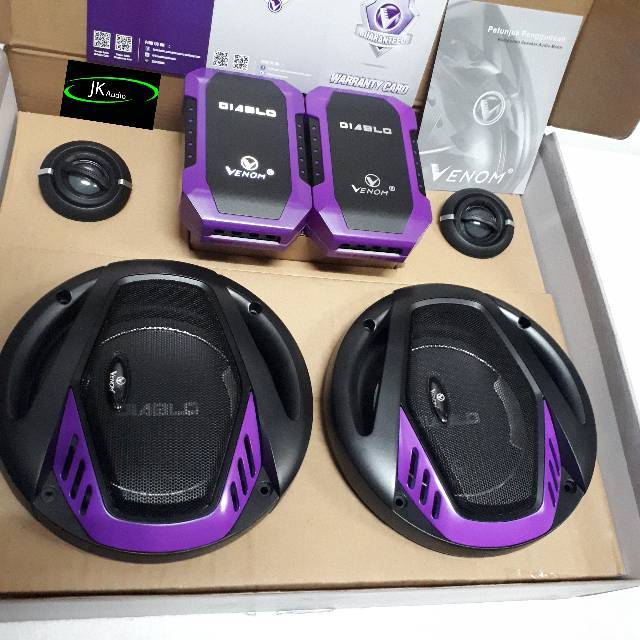 Jual Speaker Componen Venom Diablo VX6DW Speaker Split Venom Diablo 6,5