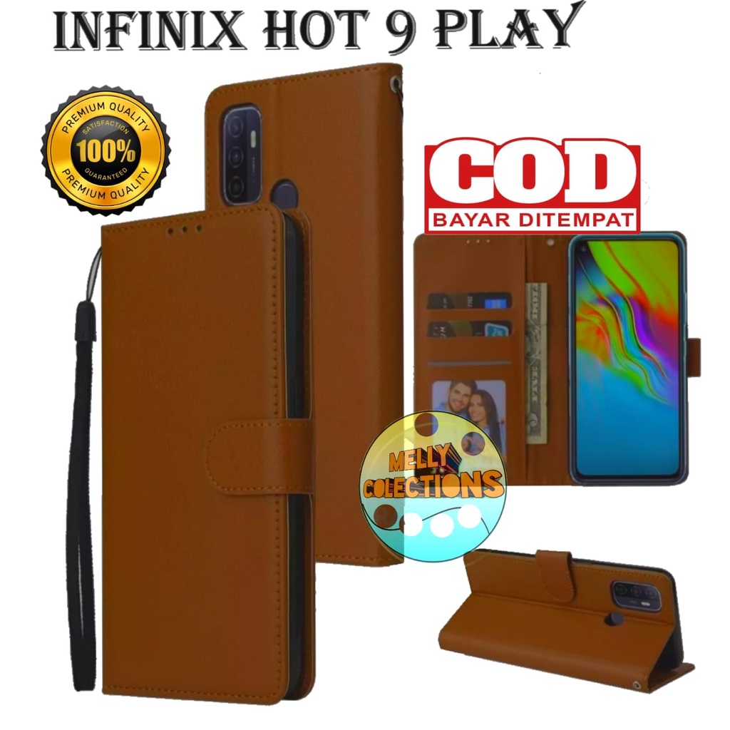 Jual INFINIX HOT PLAY LEATHER FLIP CASE CASE DOMPET COVER