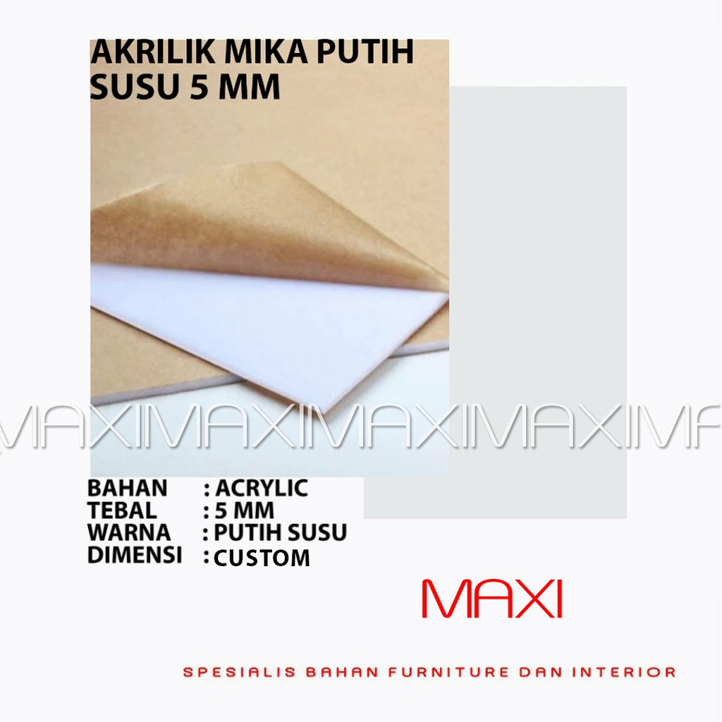 Jual Akrilik Putih Susu 5 MM - Mika Acrylic Potongan Custom | Shopee