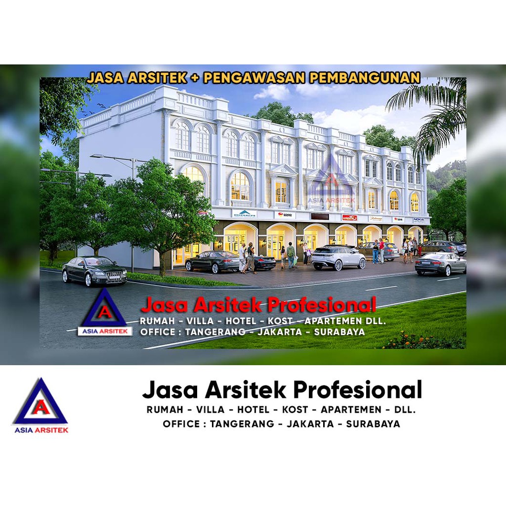Jual Jasa Arsitek Desain Ruko 3 Lantai Di Bintaro Tangerang Selatan ...