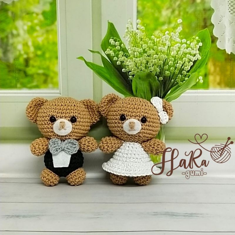 Jual Boneka/Ganci Rajut Couple Teddy 7cm | Shopee Indonesia