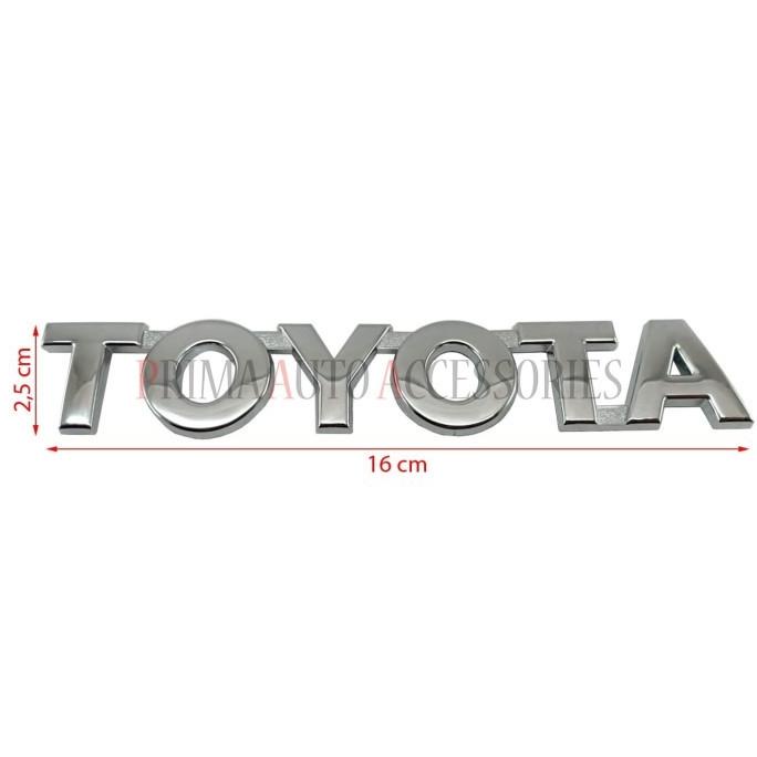 Jual Emblem Mobil Tulisan TOYOTA Chrome 16 cm prima4to Juara | Shopee ...