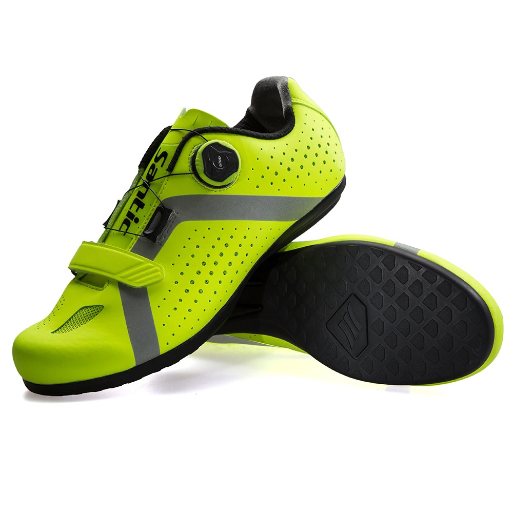 Santic Green Road Bike Shoes SANTIC Sepatu Sepeda Non-Cleat Road