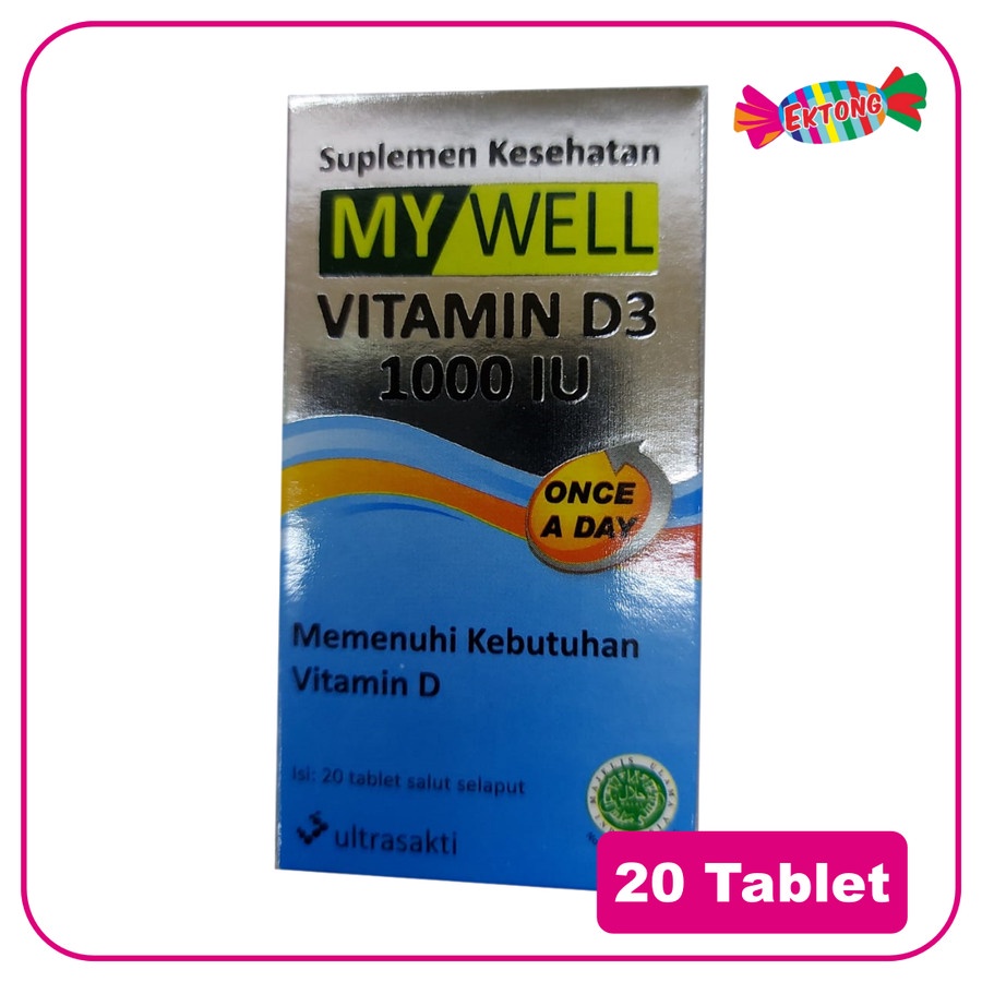 Jual MY WELL VITAMIN D3 1000 IU ( 20 TABLET ) Shopee Indonesia