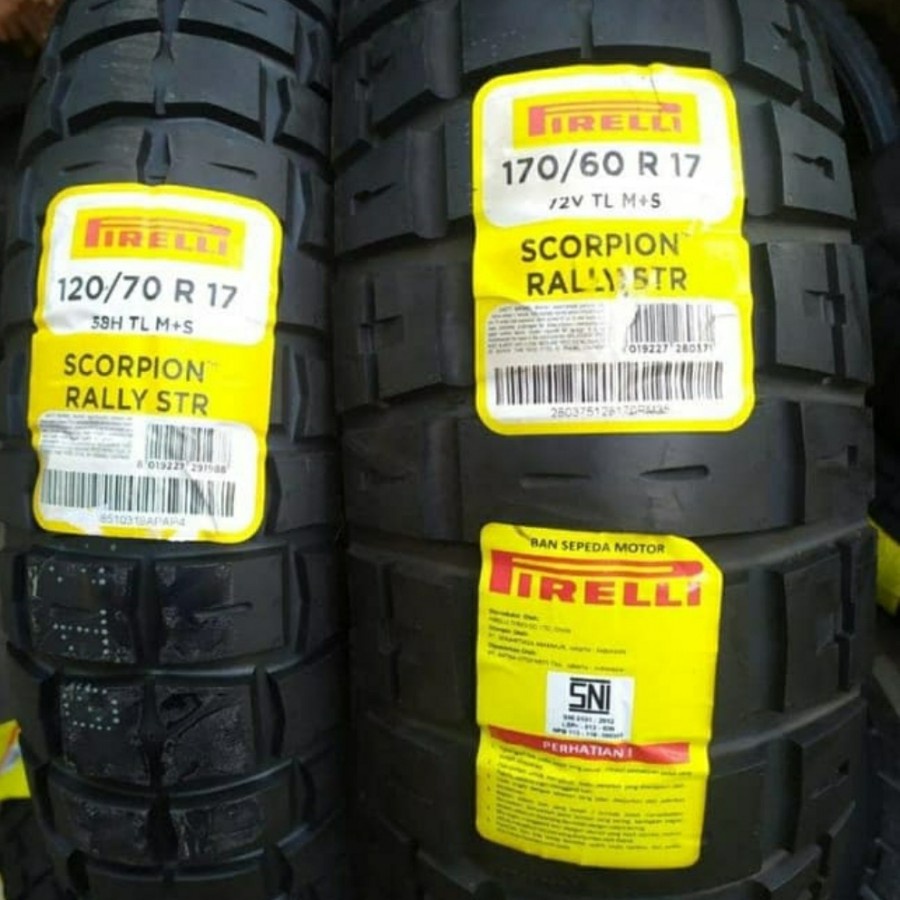 Jual BAN SEPASANG PIRELLI SCORPION RALLY STR 120/70/17 & 170/60/17 NEW ...