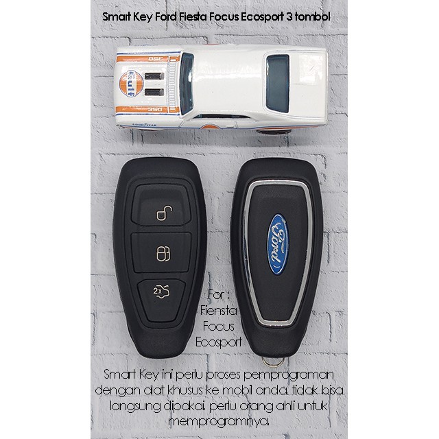 Jual Kunci Remote Smart Key Ford Fiesta Focus Ecosport 3 Tombol ...