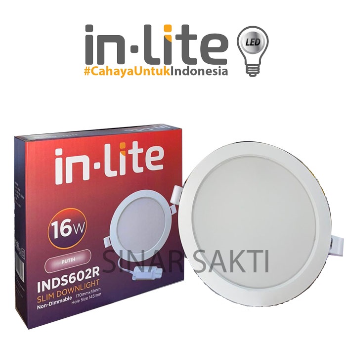 Jual Inlite Lampu Downlight Led 16w 16 Watt Slim Downlight Inlite