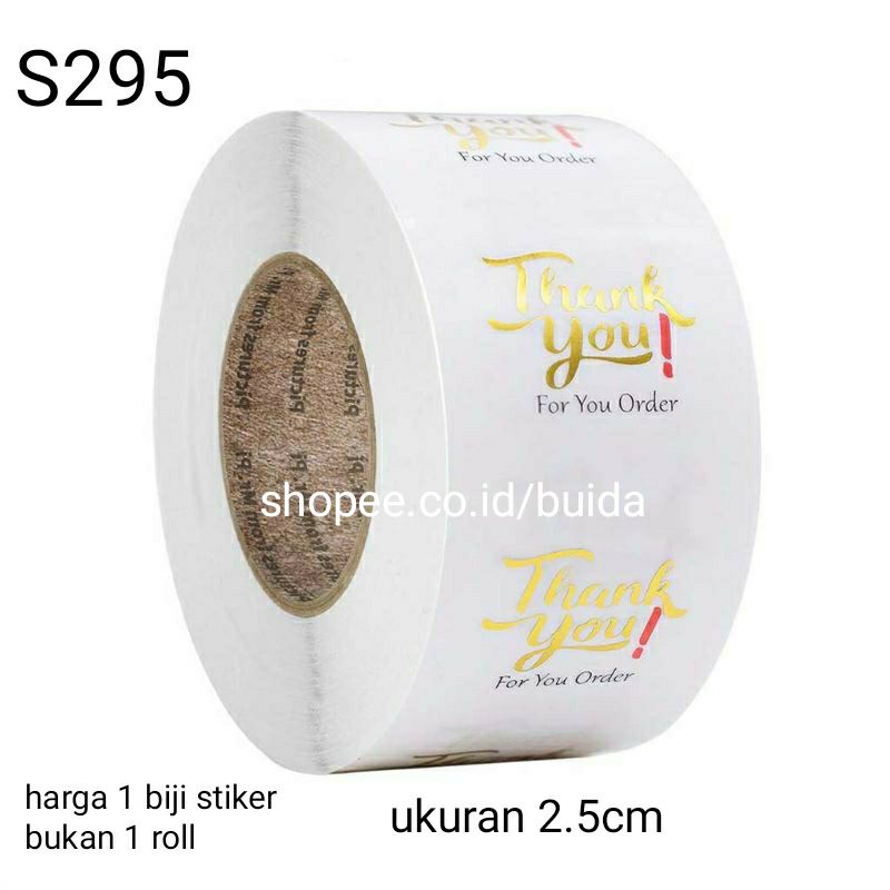 Jual stiker sticker label thank you for your order bening transparant ...