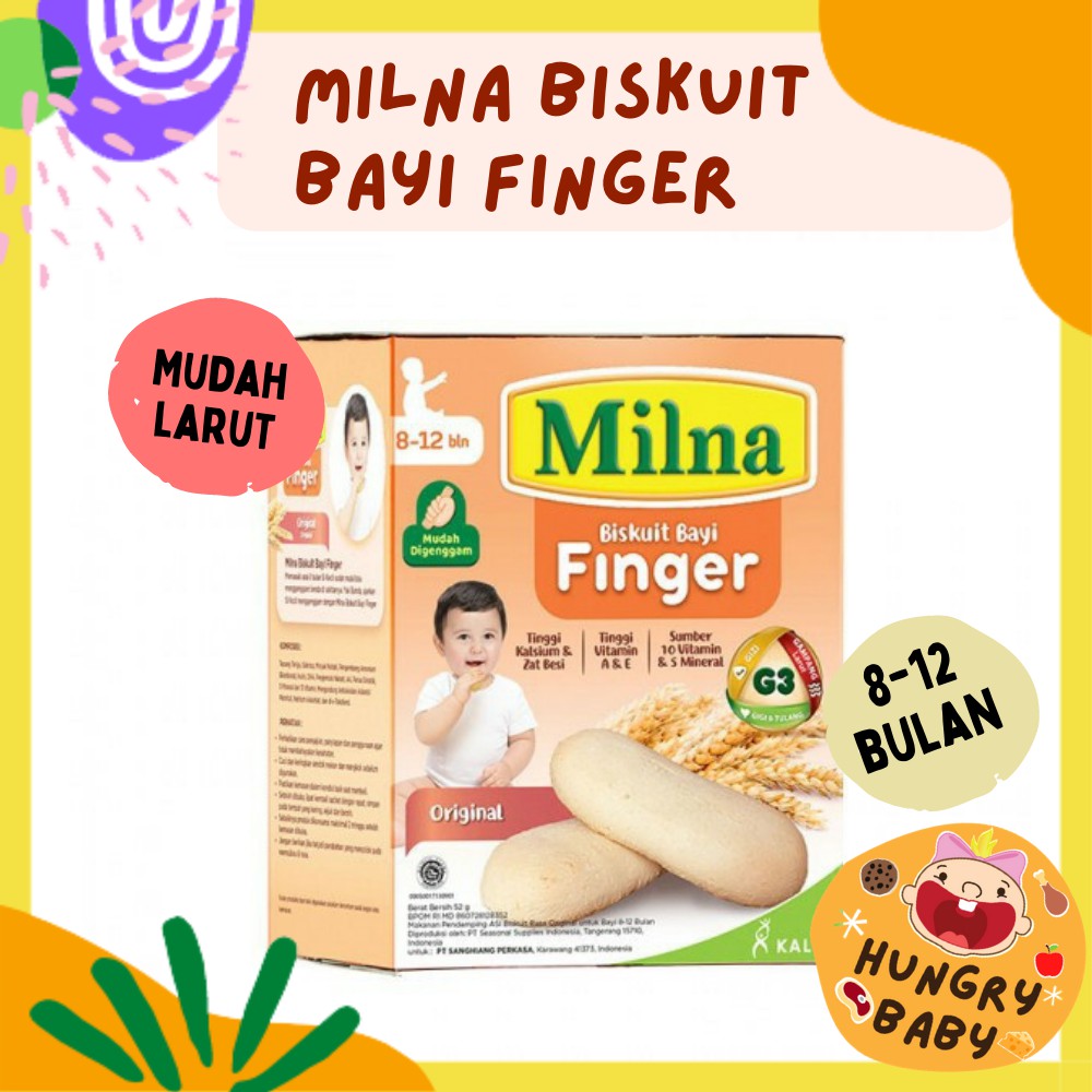 Jual Milna Biskuit Bayi Finger 52 gram / Snack Baby Finger Biscuit 52 g