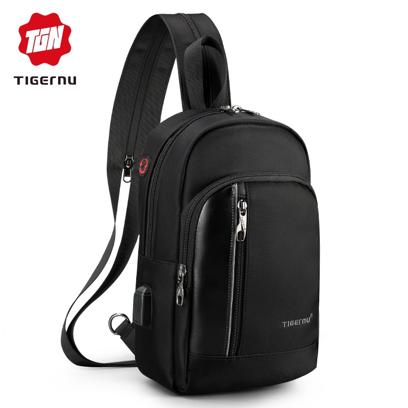 Jual Tas Selempang TIGERNU Sling Bag with Fast Charging USB Port T
