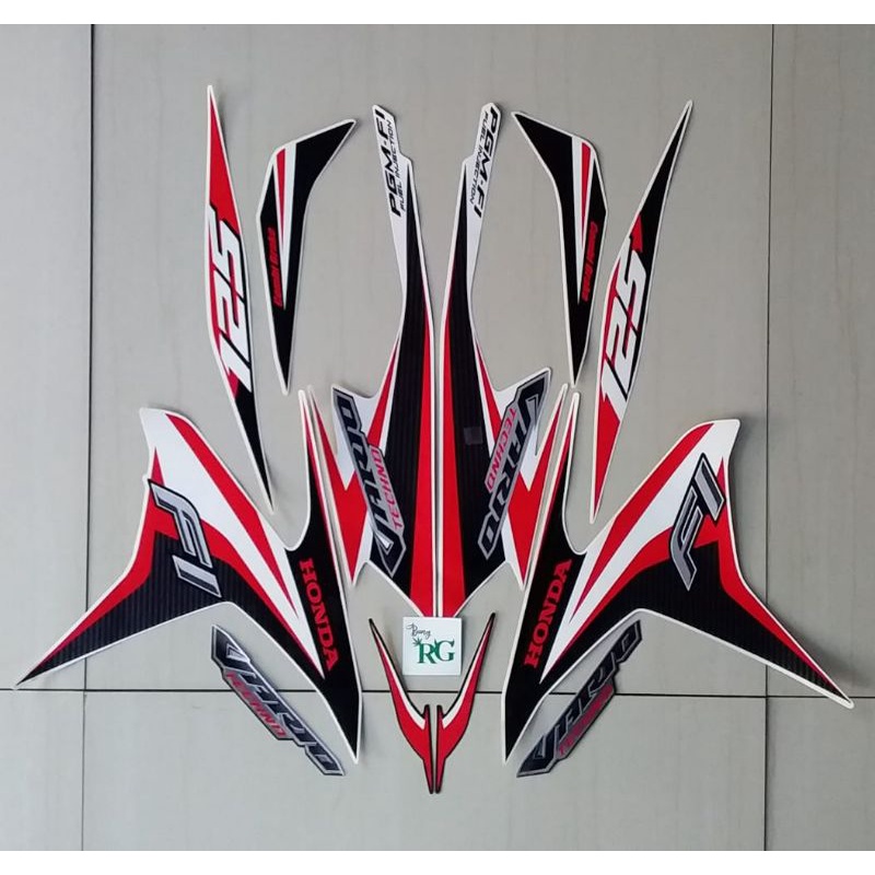 Jual STIKER STRIPING LIS BODI MOTOR HONDA VARIO 125 TAHUN 2014 PUTIH