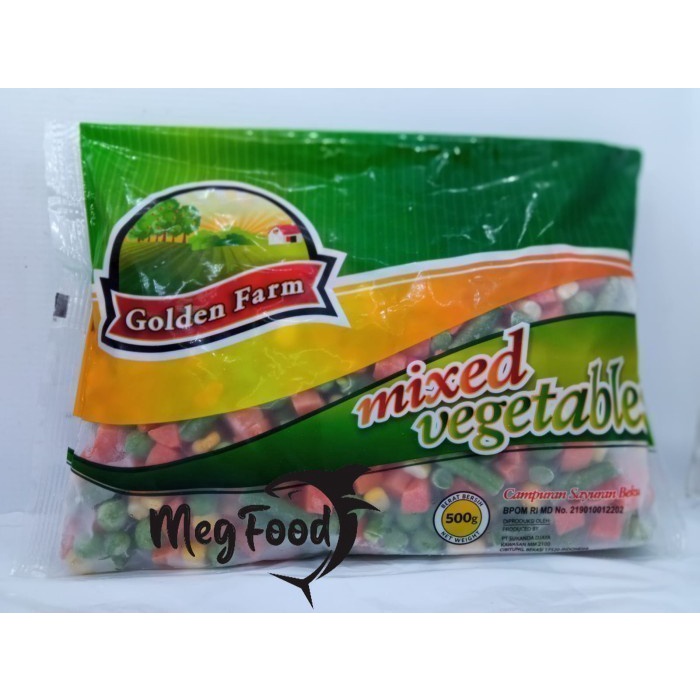 Jual Megfood Golden Farm Mix Vegetables Sayuran Beku 500gr Shopee