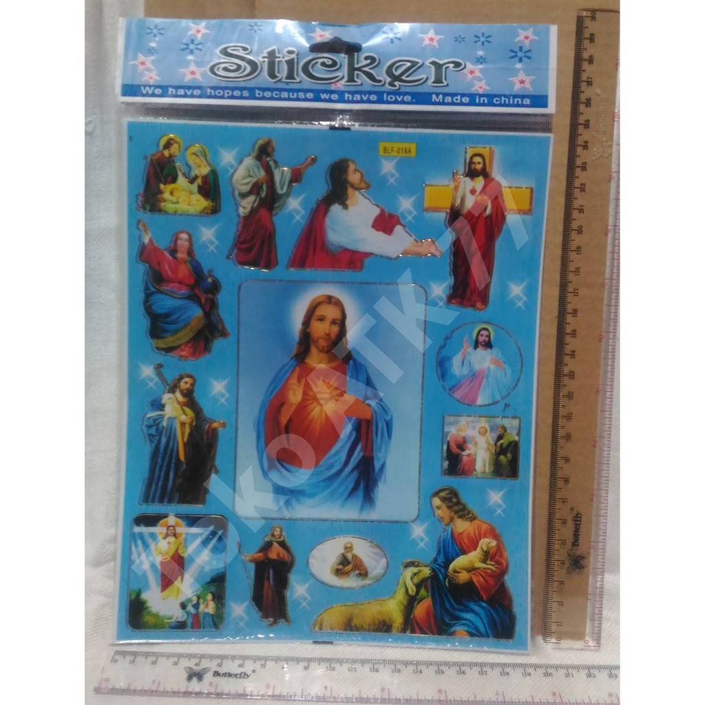 Jual Stiker Sticker Tempelan Laser Tuhan Yesus Jesus Christ Kristus ...