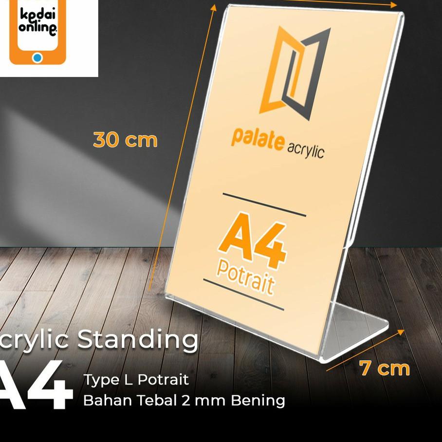 Jual Acrylic tent holder / akrilik tent card A4 tempat brosur Meja Type