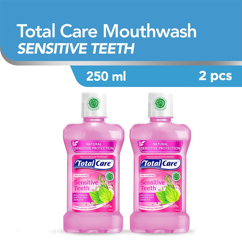 Jual Total Care Mouthwash Sensitive Teeth 250ml (2pcs) Obat Kumur
