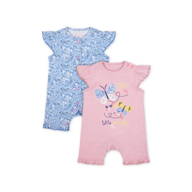 Mothercare Butterfly Rompers - 2 Pack