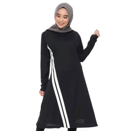 Baju Olahraga Muslimah Arktiv Long Stripe Basic untuk Aktivitas Sehari-hari