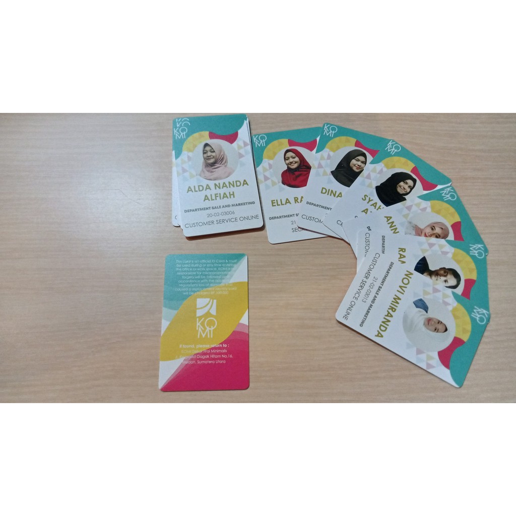 Jual Cetak ID Card Kartu 2sisi, Kartu PVC Custom Print ID Card | Shopee ...