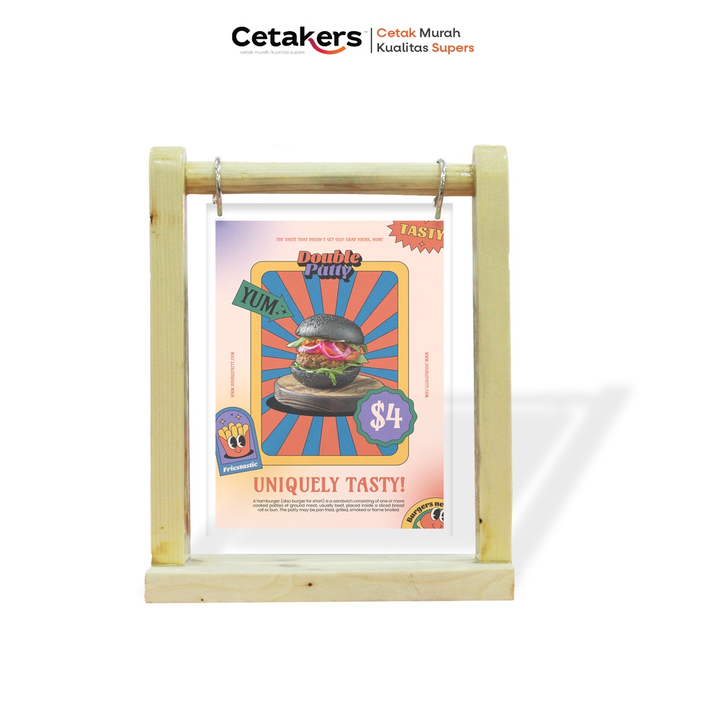 Jual TEND CARD STAND HOLDER KAYU MENU DISPLAY RESTO CAFE CUSTOM ...
