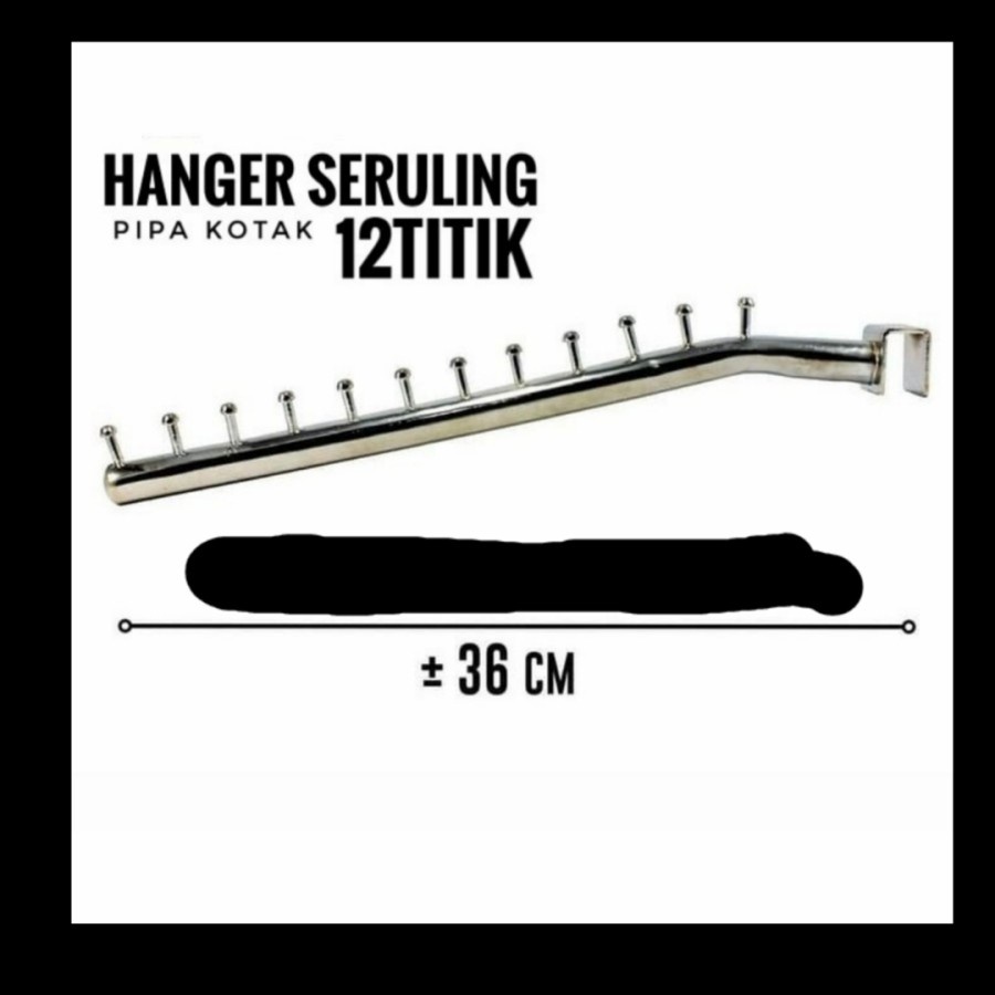 Jual Hanger Suling Lurus Tekuk Belalai 12 Titik Stainless Pipa Dinding