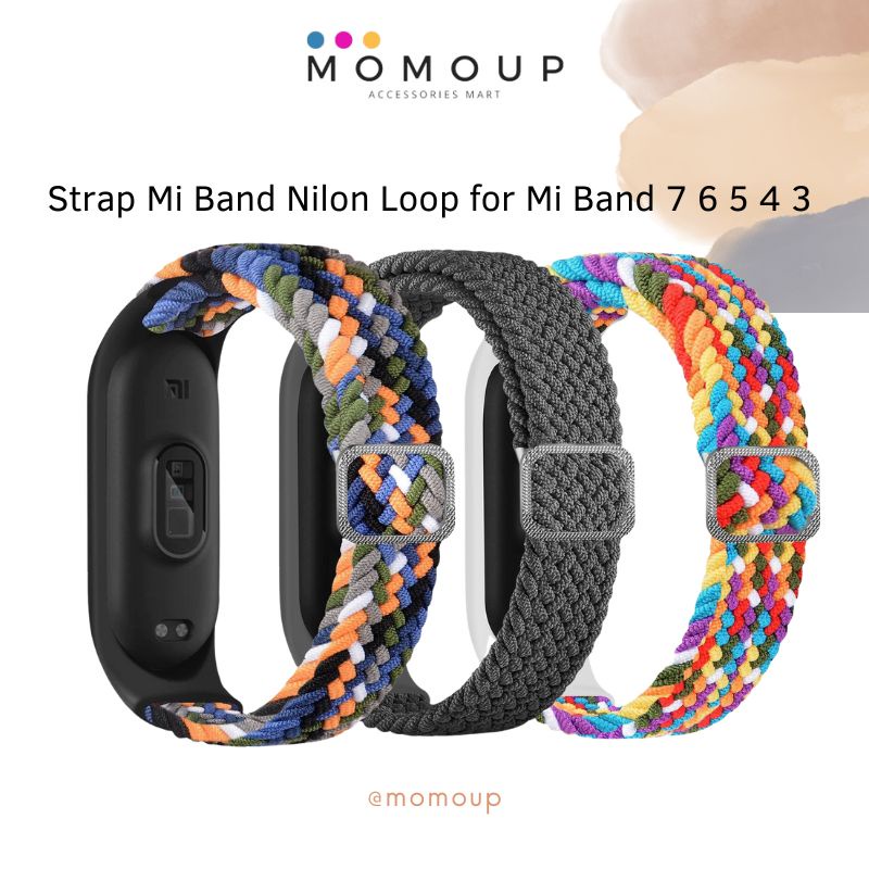 Jual Strap Xiaomi Mi Band 7/5/4/3 Nilon Loop Strap Tali Pengganti ...