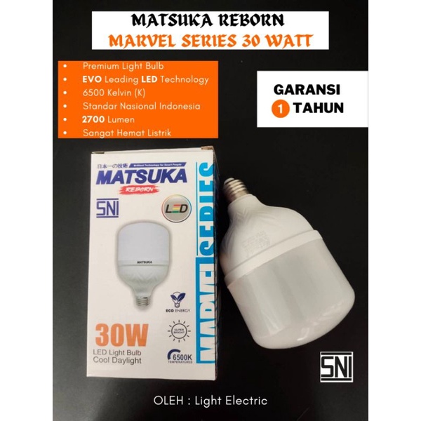 Jual Bohlam Lampu Led Matsuka Marvel Watt Garansi Tahun Shopee