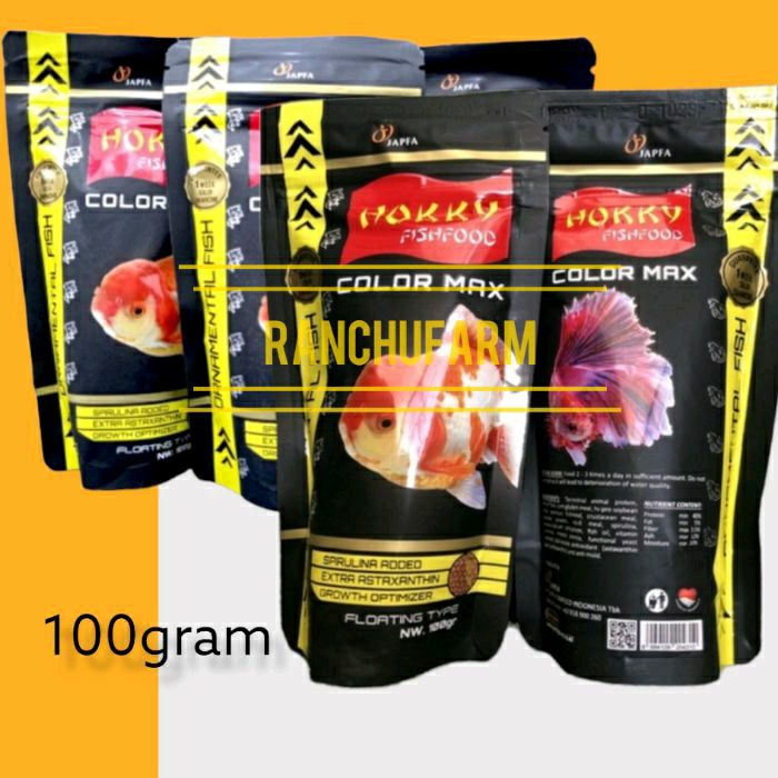 Jual Hokky Color MAX 100gram | Makan Ikan Hias | Pakan Koki | Pellet ...