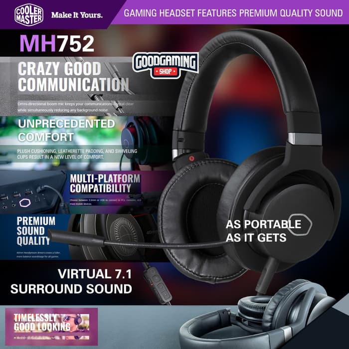 Jual CoolerMaster CM MH752 MH 752 7.1 GAMING HEADSET AG1124