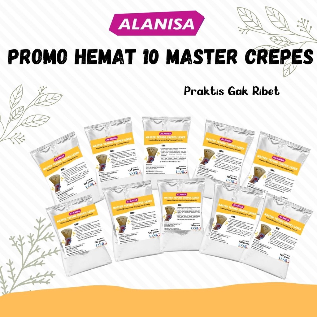 Jual PAKET (10) MASTER CREPES 130GR SUPER PRAKTIS!! | Shopee Indonesia