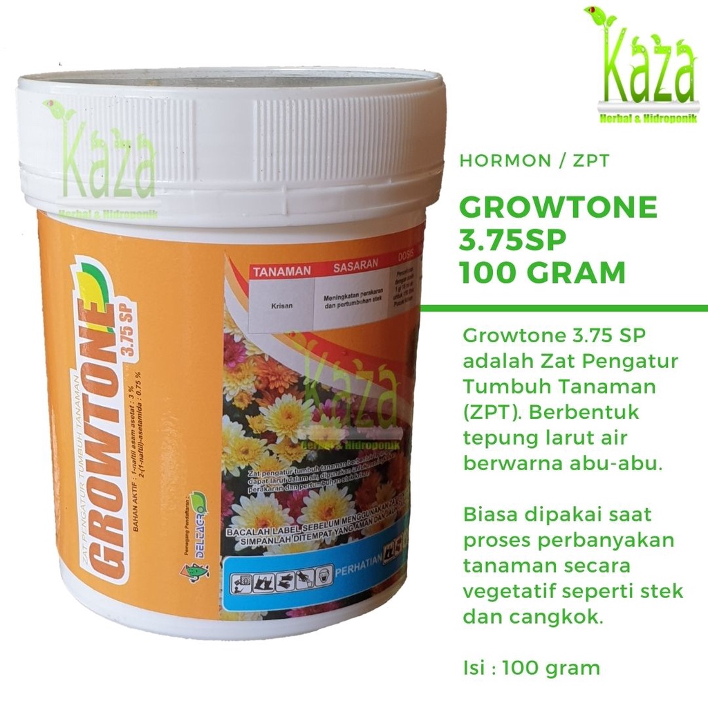 Jual ZPT Growtone 3.75 SP 100 gram Hormon Bubuk Tepung Penumbuh Akar ...