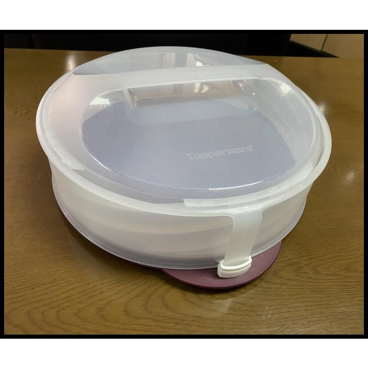 Jual Cake Taker Tupperware Round Tempat Bawa Kue Bisa Adjust Tinggi ...