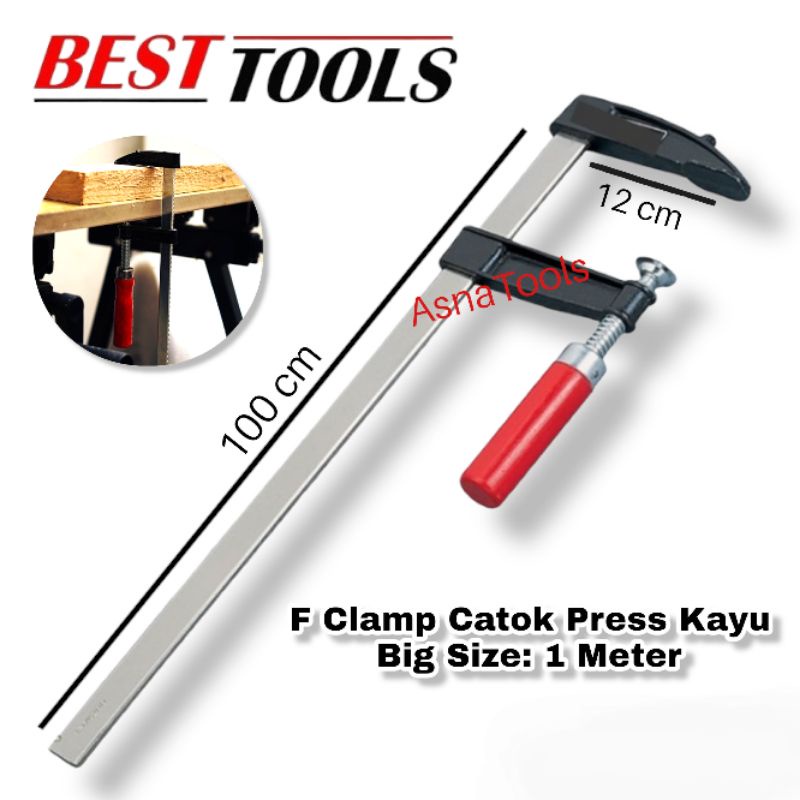 Jual F Clamp Catok Penjepit Kayu Jumbo Panjang Meter X Cm