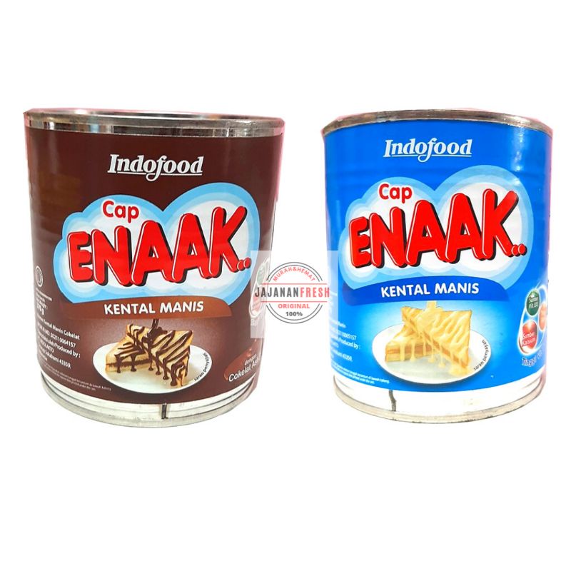 Jual Indofood Cap Enak Susu Kental Manis Kaleng 370gr | Shopee Indonesia