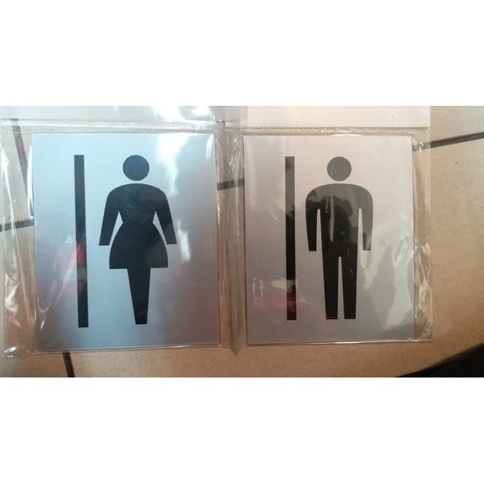 Jual SIGN LABEL TOILET FEMALE / MALE PERPC DIM 12X10CM | Shopee Indonesia
