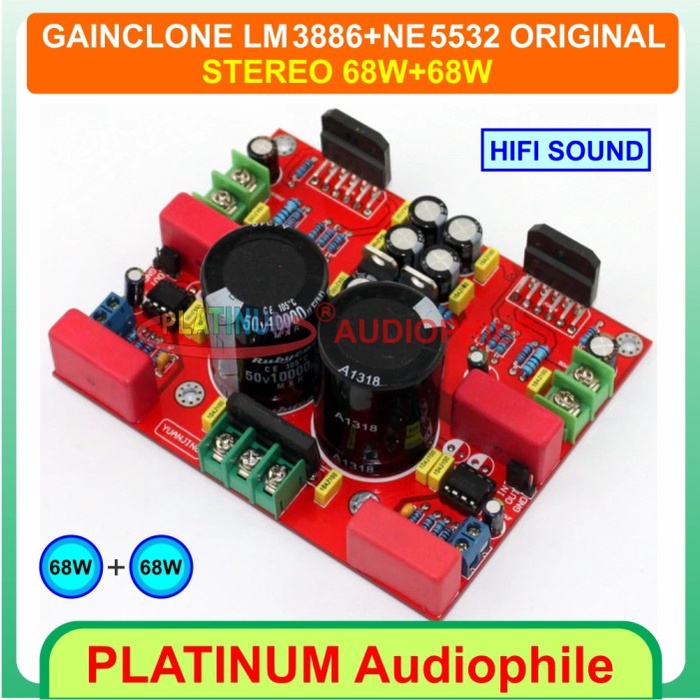 Jual LM3886 AMPLIFIER GAINCLONE 2X68W ORIGINAL LM3886 AMPLIFIER HIFI ...