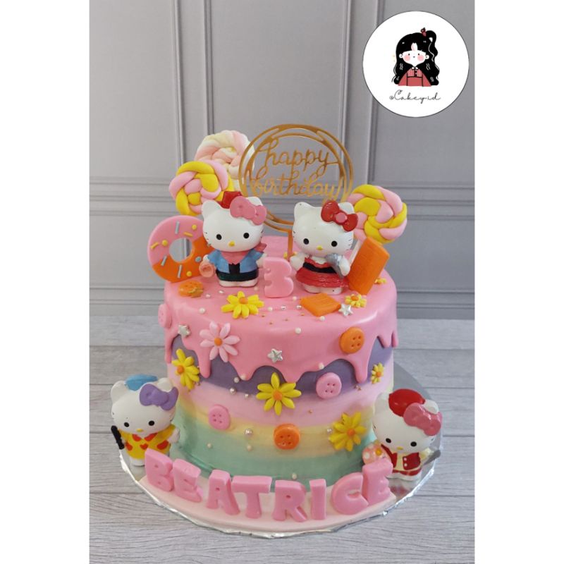 Jual Kue Ulang Tahun Karakter Hello Kitty (butter 18cm) | Shopee Indonesia