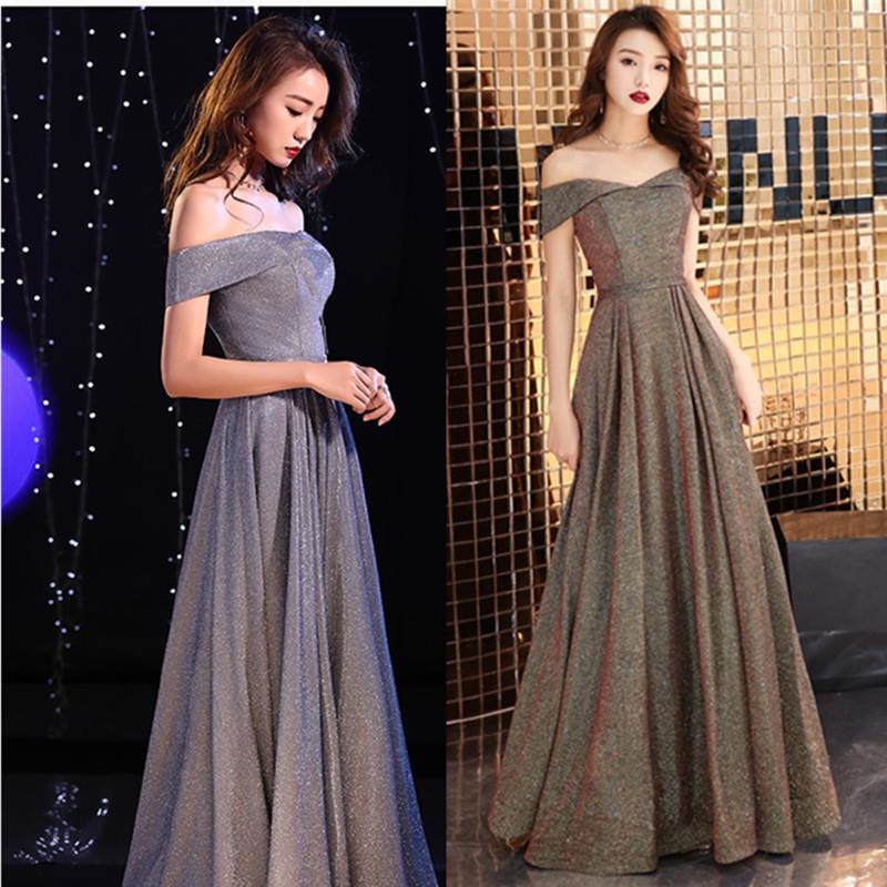 High end one piece long skirt gaun malam baru perjamuan wanita suasana mulia ratu tuan rumah gaun panjang musim gugur