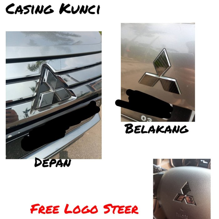 Jual Sticker Sticker Carbon Logo Mitsubishi Xpander Pajero Sport ANPS ...