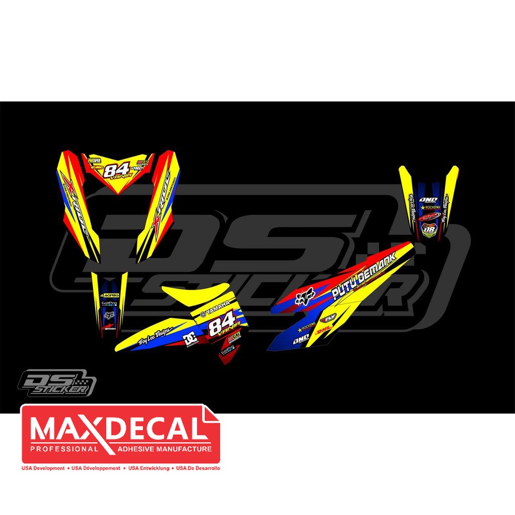Jual 67 Decal Stiker Yamaha X ride XRIDE Kuning Merah | Shopee Indonesia