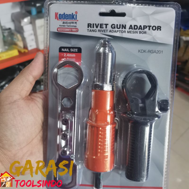 Jual KODENKI ADAPTOR TANG RIVET GAGANG ADAPTOR BOR RIVETER RIPET BOR ...