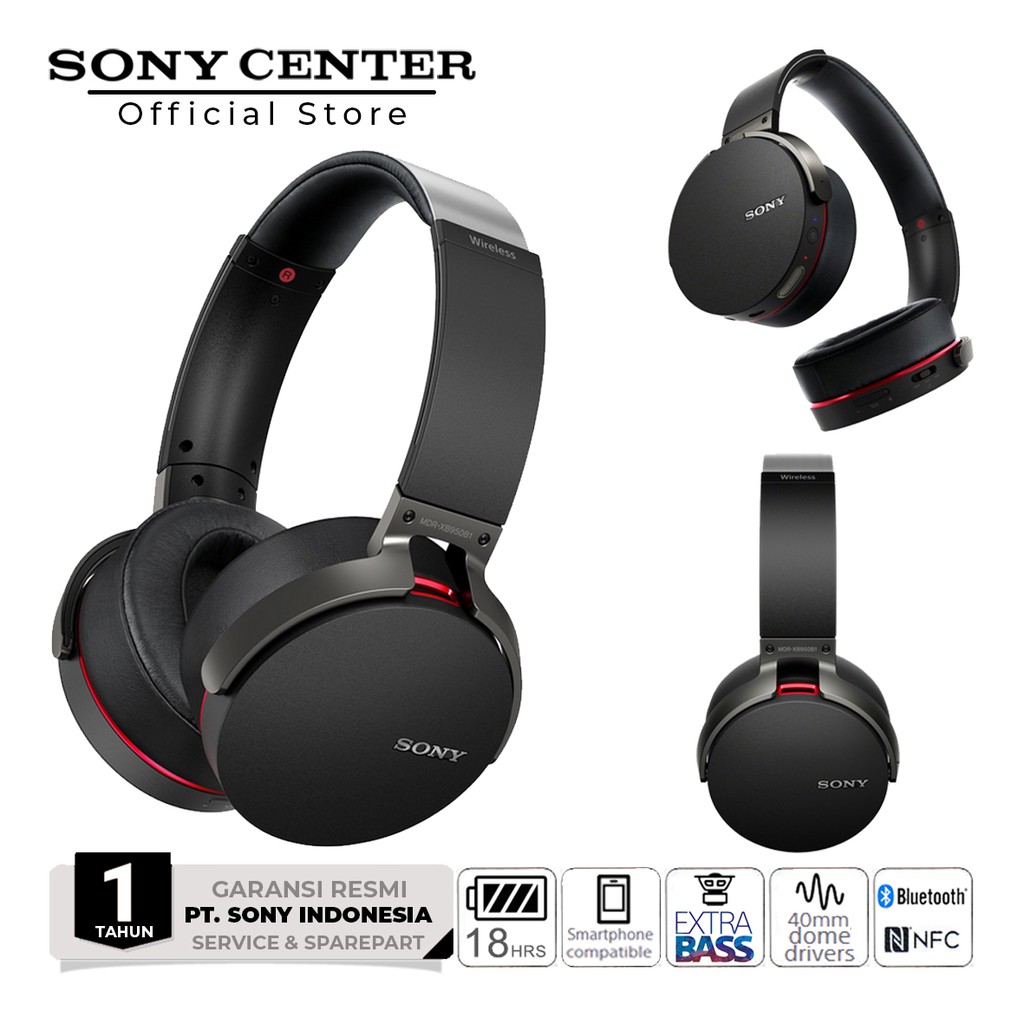 SONY MDR-XB950B1 Extra Bass Bluetooth Headphone MDR XB950B1 MDRXB950B1