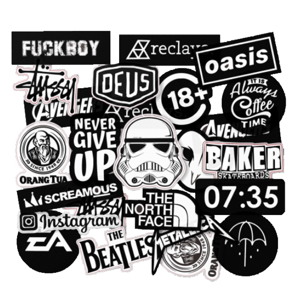 Jual Stiker Aesthetic BLACK & WHITE STIKER HP | STIKER LAPTOP ...