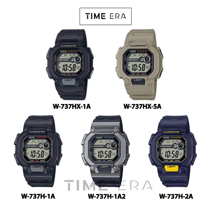Jual Casio General W-737H W-737H-1A 1A2 2A / W-737HX-1A2 2A Jam Tangan ...