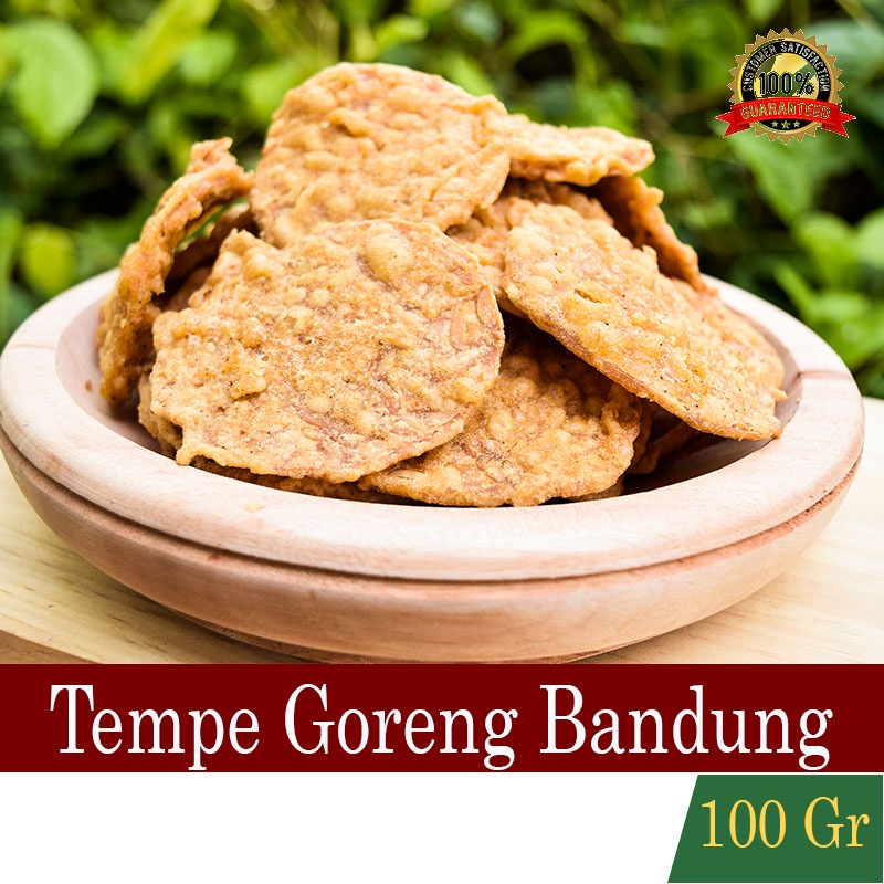 Jual Tempe goreng khas bandung kering kiloan pedas 100 gr Kripik