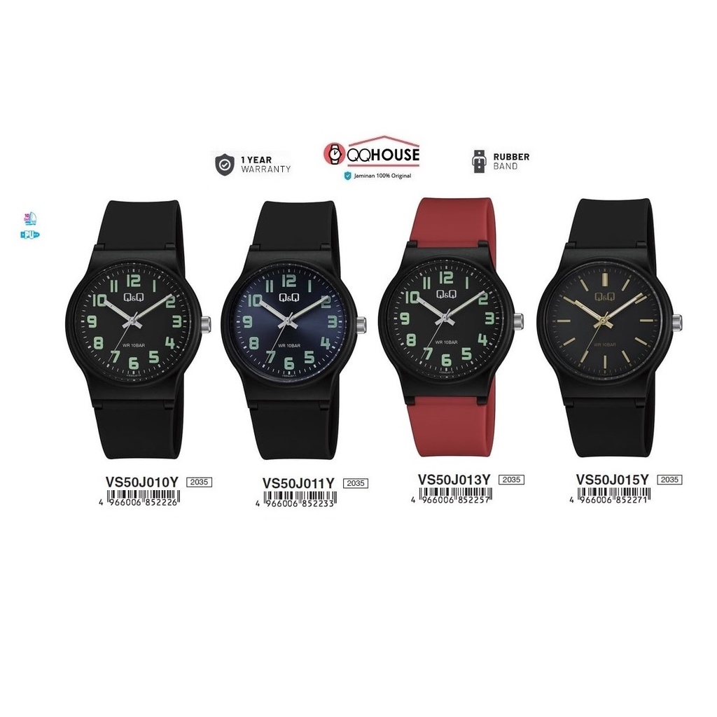 Jual Q&Q QNQ QQ ORIGINAL ANALOG WATCH JAM TANGAN PRIA WANITA TALI KARET ...
