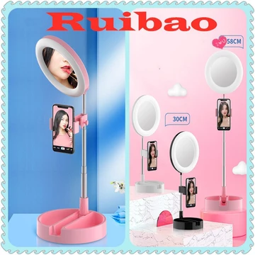 Tripod LED Ring Light Selfie Cermin Kaca Selfie LED Ring Light