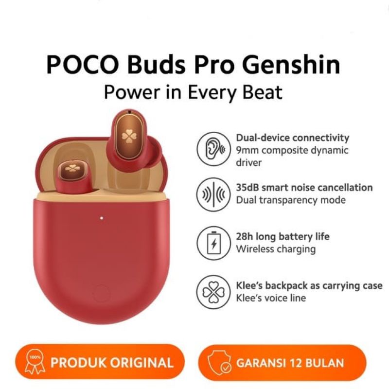 Jual POCO Buds Pro Genshin Impact Edition Garansi Resmi | Shopee Indonesia