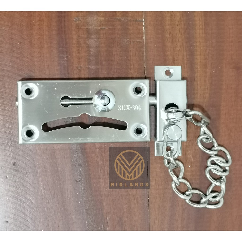 Jual Grendel Rantai Stainless/selot rante/kunci pintu apartemen/hotel ...