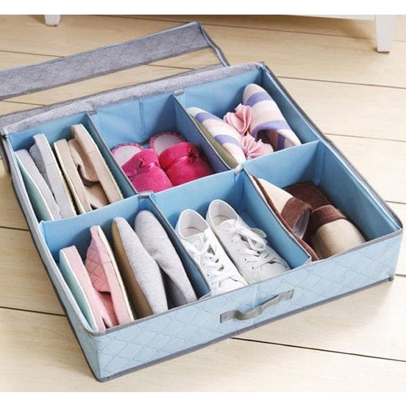 Jual STORAGE BOX / KOTAK PENYIMPANAN BARANG KAIN SERAT ARANG BAMBU 6 ...